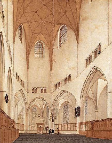 Pieter Jansz Saenredam Interior of the Choir of Saint Bavo's Church at Haarlem. Sweden oil painting art